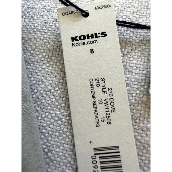 Simply Vera Vera Wang Khaki Skinny Trousers Woman's Size 8 Minimal Office Work - Picture 5 of 16